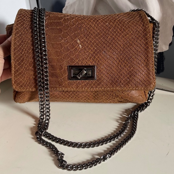 purse Handbags - Brown Chain Strap Women Bag